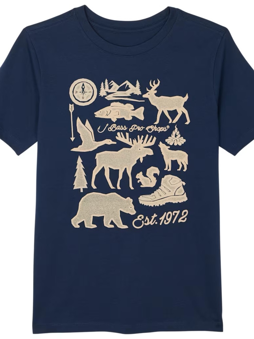 Bass Pro Shops Graphic Short-Sleeve T-Shirt for Kids - Dress Blues - L